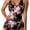 Black Flower, variant on One Piece Swim Dress Swimsuits for Women Tummy Control Swimdress Skirt Bathing Suit