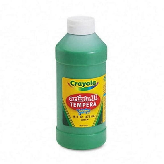 Crayola.  Artista II Washable Tempera Paint Green 16 oz - Green - 16.000 oz