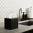 thumbnail image 5 of Essentra Home Matte Black Square Tissue Box Cover - Essentra Home - Matte Black Collection, 5 of 6