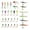 30 pcs,assorted perch/walleye/pike jigs, variant on Bassdash Ice Fishing Lure Kit Glowing Paint Jigs for Winter Ice Jigging Crappie Sunfish Perch Walleye Pike