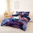 thumbnail image 2 of Metsweet Gradient Dragon Duvet Cover Queen, Abstract Ombre Wildlife Queen Bedding, Teal Purple Blue,Navy Blue Reversible,3-Piece,1 Duvet Cover and 2 Pillowcases, 2 of 6