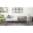 thumbnail image 2 of Modern Upholstered Convertible Chaise Lounge with Wood Trim (80.3” x 68.8”, Living Room, Thick Cushions), 2 of 8