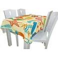 thumbnail image 3 of Coolnut 60"X90" Summer Vacation Tablecloth, Modern Table Cover for Home Decoration Spill Proof Cloth Washable for Dinner Picnices, 3 of 6