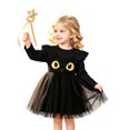 thumbnail image 4 of RFQWOVSR Girls Long Sleeve Tutu Mesh Princess Dress Halloween Party Gown 3-4 Years, 4 of 6
