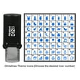 thumbnail image 2 of Printtoo Personalized&nbsp;Christmas Theme Icons&nbsp;Round Rubber Stamp Self Inking Stamper 12 mm-Black, 2 of 7