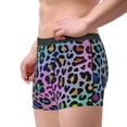 thumbnail image 3 of Kdxio Men's Boxer Briefs with Rainbow Animal Skin Print - Comfortable and Breathable Underwear for Everyday Wear, 3 of 7