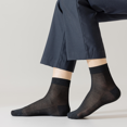 thumbnail image 2 of Sookeceks 6 Pairs Thin Mulberry Silk Crew Socks for Men, Mesh Breathable Socks Above Ankle Socks for Casual Dress Size 7-11, 2 of 8
