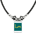 thumbnail image 1 of Currency Symbol Malta Lira MTL Necklace Jewelry Torque Leather Rope Pendant, 1 of 3