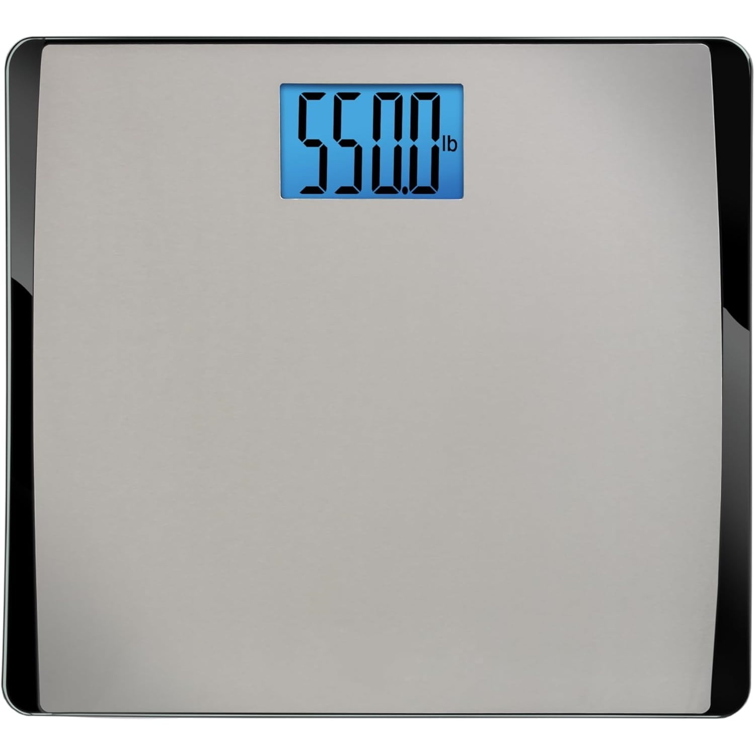 Precision 550 Pound Extra-High Capacity Digital Bathroom Scale, Extra-Wide Platform, Stainless Steel Body Weight Scale with Step-On Tech, Silver