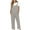 Gray, variant on gakvbuo Jumpsuits For Women Summmer Dressy Wedding Women's Casual Loose Baggy Pocket Jumpsuit Fashion Playsuit Trousers Overalls Cotton And Linen Jumpsuit