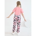 thumbnail image 6 of Usaibhir Girl Outfits Short Sleeve Printed Crop Tops + Camouflage Pants 2pcs Summer Clothes Set 7-14T, 6 of 12