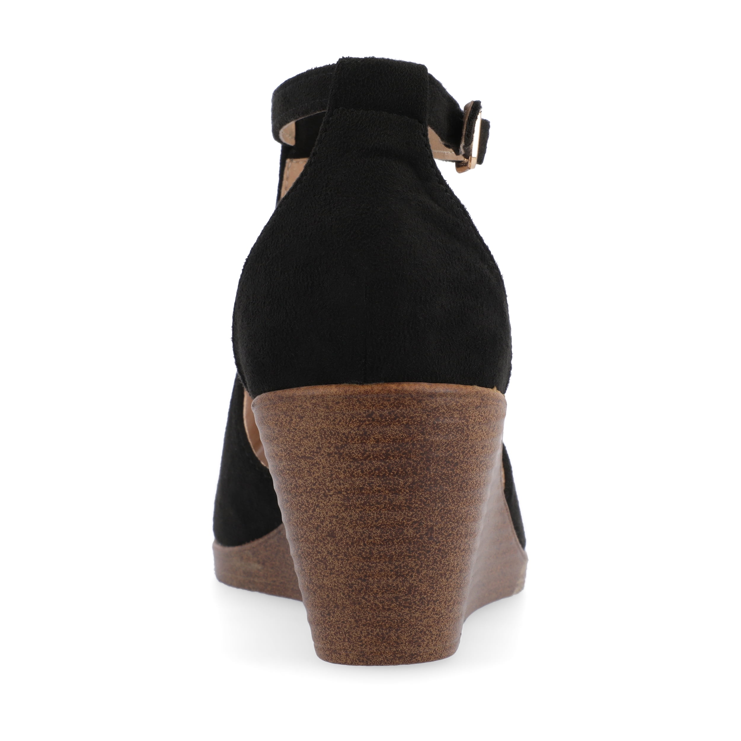 Journee Womens Kedzie Peep Toe Wedge Sandals, Widths Available