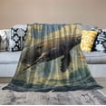 thumbnail image 2 of JEUXUS  Humpback Whale Blanket Gift Velvet Blanket Blanket Throw, 2 of 6