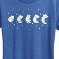 thumbnail image 3 of Instant Message - Cat Moon Phases - Women's Short Sleeve Graphic T-Shirt, 3 of 6