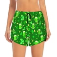 thumbnail image 3 of Uemuo St Patrick's Day2 Pattern Women's Athletic Shorts High Waisted Running Shorts with Liner Pockets Gym Elastic Workout Shorts-XX-Large, 3 of 9