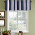 thumbnail image 4 of Navy Blue Purple Striped Valances for Windows, Decorative Rod Pocket Window Valance Curtains, Modern Minimalist Ombre Lines Short Curtain Drapes for Kitchen/Living Room, 2 Panels, 42" W x 18" L, 4 of 8