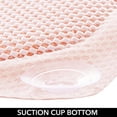 thumbnail image 4 of mDesign Plastic Loofah Cushioned Suction Bath Mat for Shower or Tub, Light Pink, 4 of 6