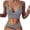 Gray, variant on Women's Bikini Sets V Neck Push Up Bathing Suits High Cut Triangle Leg Thong Two Piece Cheeky Swimsuit