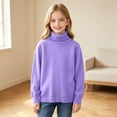 thumbnail image 5 of ZBSOKO Boys' Sweaters Turtleneck Solid Color Knit Sweater Long Sleeve Casual Comfy Pullover Fall Winter Base Layer for Kids Teen 1-13 Years, 5 of 7