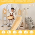 thumbnail image 6 of 6 in 1 Toddler Slide and Swing Set,Playground Indoor Outdoor Playsets Slide Freestanding Kids Slide Climber Playset Sturdy Baby Slide for Age 1-5, 6 of 11