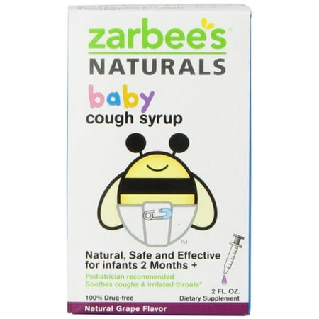 6 Pack Zarbee's Naturals Baby Grape Cough Syrup - 2.0 oz Each
