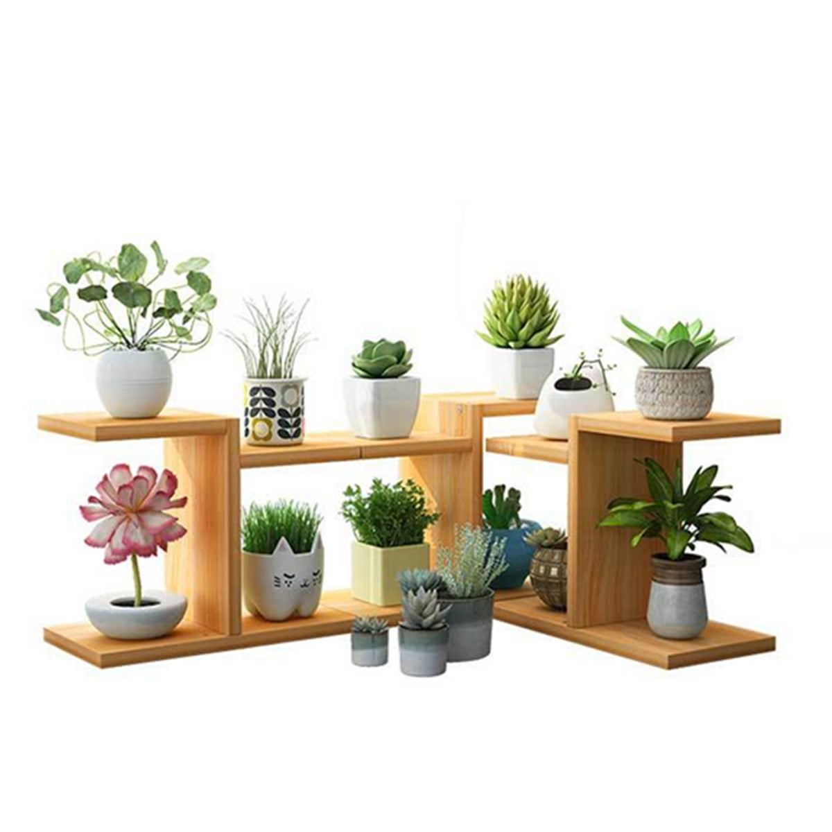 Mini Desk Plant Stand Display Flower Pot Shelf Storage