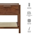 thumbnail image 2 of Oswin 1-Drawer Wood Nightstand in Walnut, 2 of 10