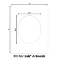 thumbnail image 2 of Off White Pebble Picture Frame Mat for 7x9 Frames - Oval Opening for 5x6 Photos - 50 Mats, 2 of 7
