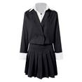 thumbnail image 6 of OJSFQUFP Women 2 Piece Outfits Color Block Crop Mini Skirt Sets Matching Set Casual Business Skirt Suits, 6 of 7