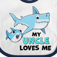 thumbnail image 4 of Inktastic My Uncle Loves Me with Cute Sharks Boys or Girls Baby Bib, 4 of 4