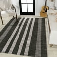 thumbnail image 4 of JONATHAN Y WASHABLE 3 x 5 Area Rug, Vichy Geometric Striped - Black/Ivory, WSH122A-3, 4 of 9