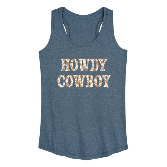 Instant Message - Howdy Cowboy Graphic Racerback Tank