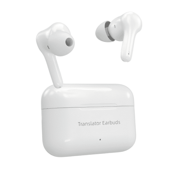 M6 AI Translation Earbuds Real Time M6 Translator Earbuds Language Translator， 144 Languages and Acccents，3-in-1 Traductores Language Headphones, Fit for iOS and Android, -white