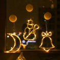 thumbnail image 5 of Cortina de luces LED para decoración navideña, guirnalda de luces con forma de ciervo, árbol de Navidad, estrellas, iluminación para ventana, lámpara decorativa alimentada por batería, 5 of 5