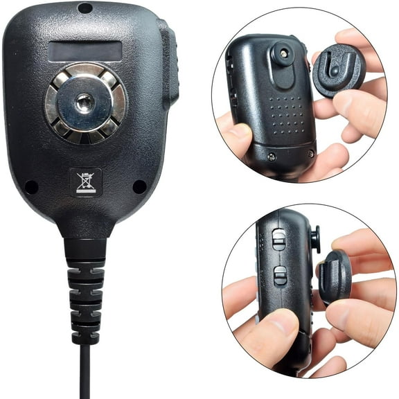 THESG-2PCS Universal Ham CB Radio Microphone Hanger, Mobile Radio Speaker Mic Mount Holder Hang Up Clip with Adhesive Back