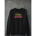 thumbnail image 3 of Zombie Girl Squad. Gold Glitter Sweatshirt Women -Image by Shutterstock, Female Small, 3 of 4