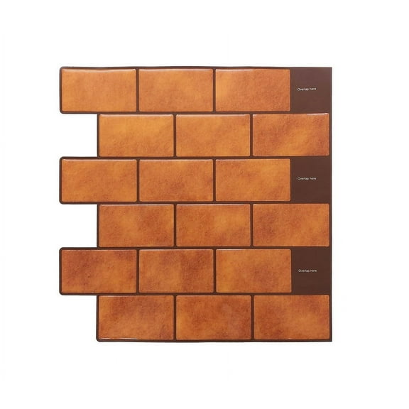 Mosaicowall 10-Sheet Peel and Stick Tile - 11.9"x11.8" Premium Kitchen Self Adhesive Backsplash Tile