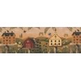 thumbnail image 2 of Fleurs Beaux Nichoirs Tournesols Oiseaux Colorés Beige Papier Peint Vert Bord Design Rétro, Rouleau 15' x 9'', 2 of 3