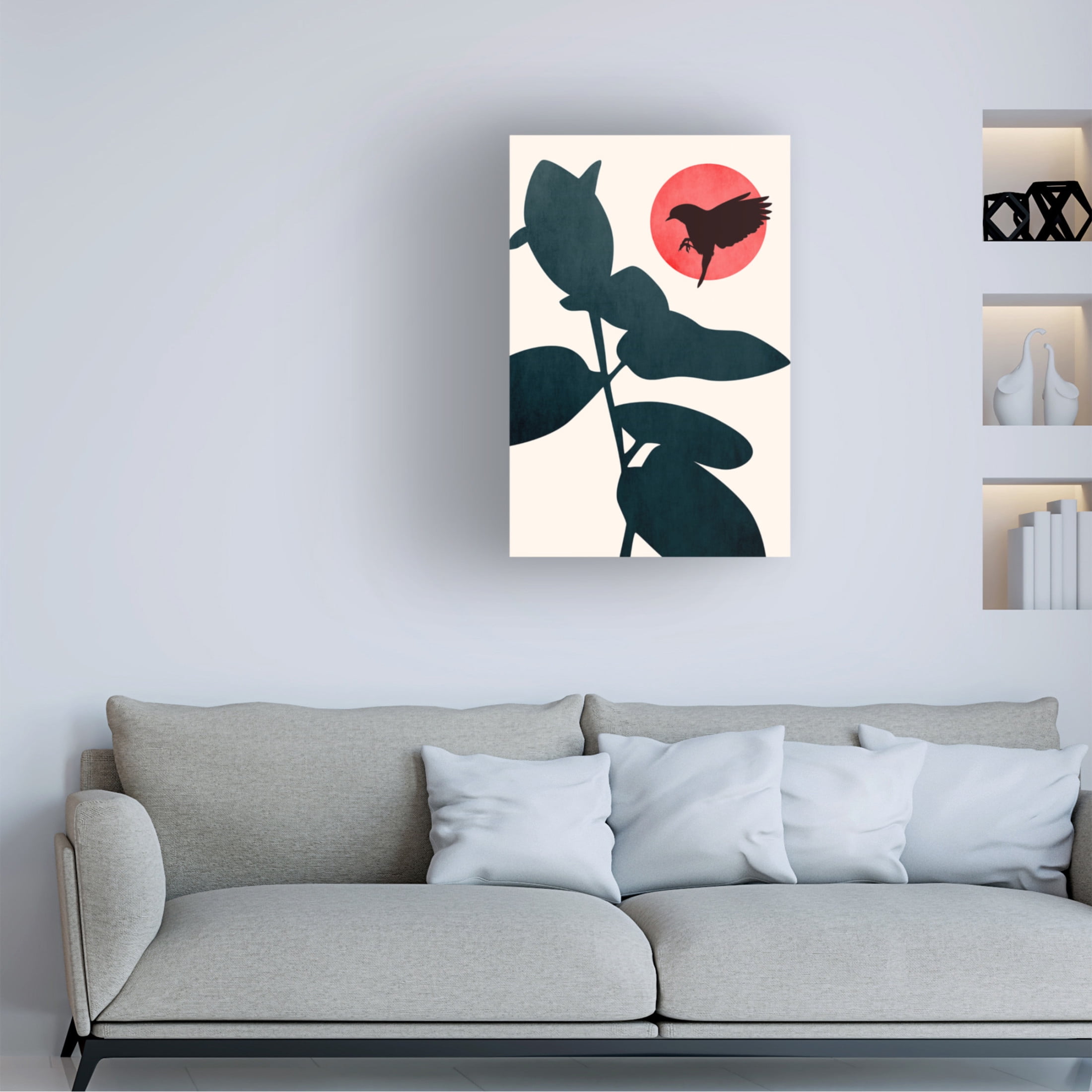 Trademark Fine Art Kubistika Japanese Bird Canvas Wall Art