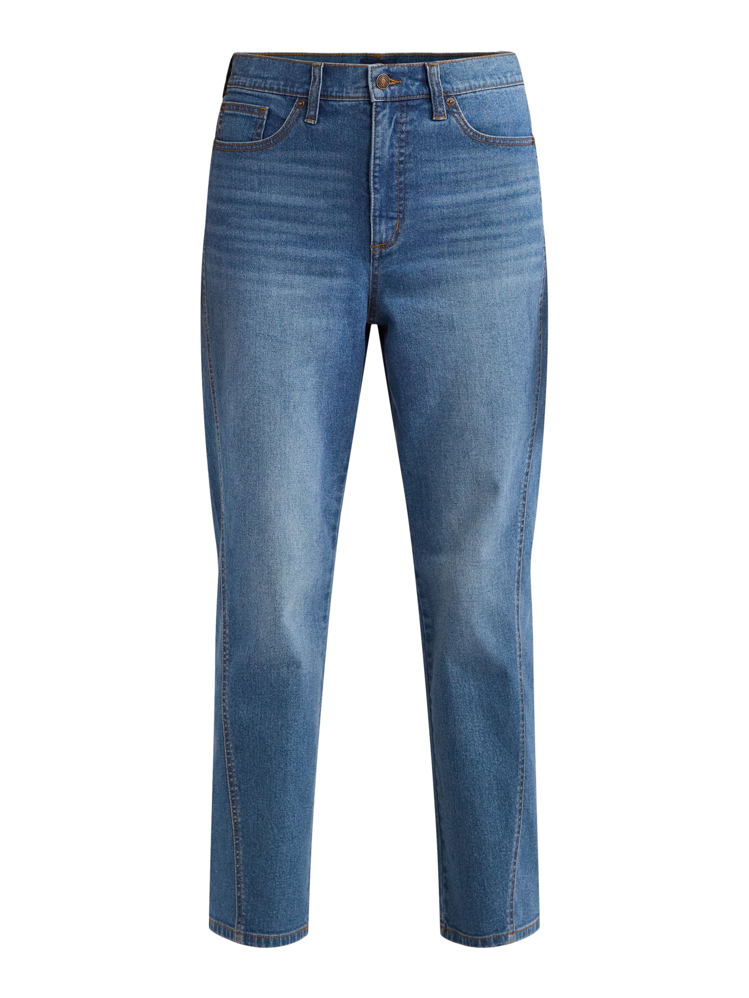Scoop Women's Mid Rise Barrel Leg Jeans, Sizes 0-18