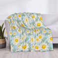 thumbnail image 3 of Naloa Daisies Flowers Flannel Blankets - Thick and Warm Blanket for Winter, Soft Fuzzy Plush King Blanket for All Seasons40"x30", 3 of 6