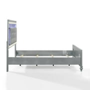 New Classic Furniture Contemporary Solid Wood 4/6 Full Bed in Silver