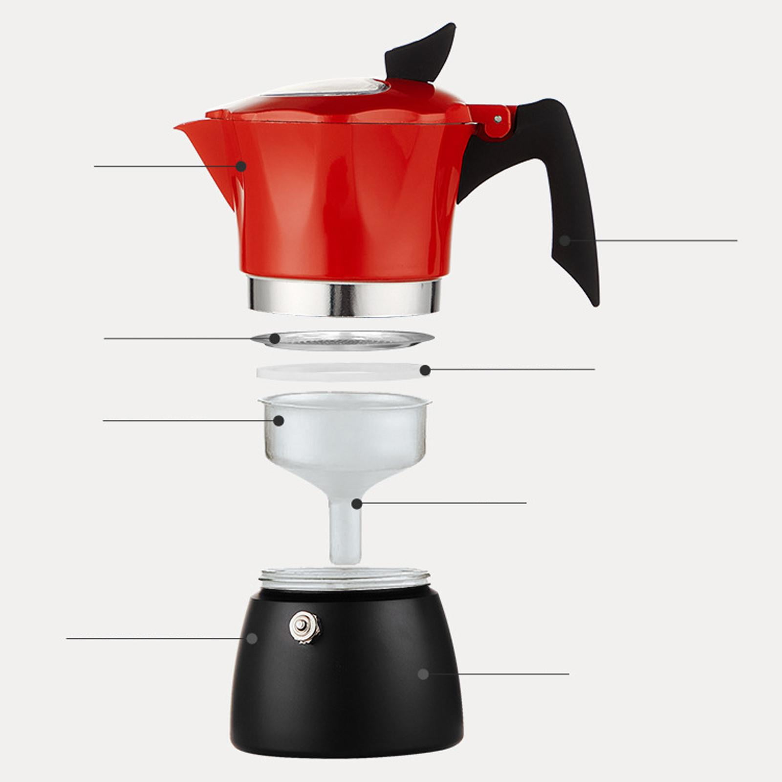 Aluminum Alloy Electric Coffee Pot Cappuccino Maker Latte Maker Classic Italian 150ml