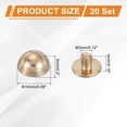 thumbnail image 2 of Uxcell 3/8" Dome Spikes Studs, Mushroom Type Nailhead Round Head Studs Screw Back Spike Studs Rivets, Light Gold 20 Sets, 2 of 7