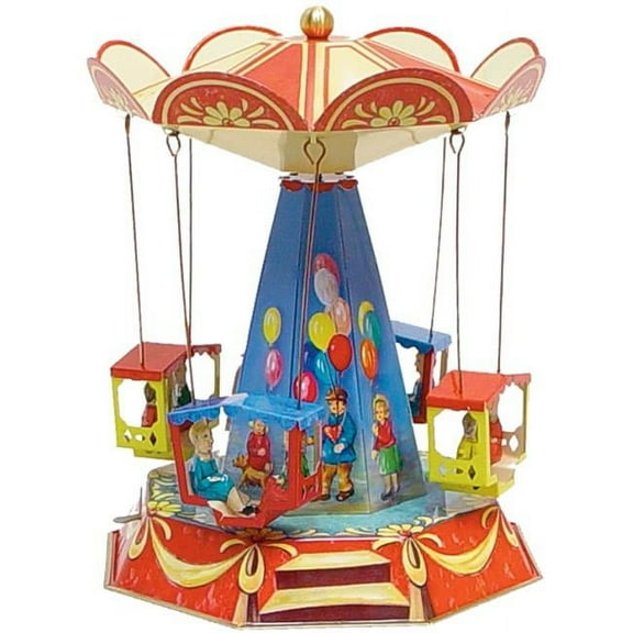 German Collectible Tin Toy - Old Fashioned Carousel