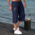 thumbnail image 2 of YDLCAFD Men Pants Casual Slim Jogging In Spring And Summer Relaxing And Relaxing Beach Vacation Nine Point Sweatpants, 2 of 4