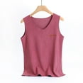 thumbnail image 2 of Stamzod Womens Undershirt Tank Tops Solid Color V-Neck Sleeveless Thermal Underwear for Women Casual Oversized Thermals Shirts Wine B XXL, 2 of 3