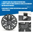 thumbnail image 5 of 4Pcs Set 16" Universal Wheel Rims Cover Hubcaps Snap on Car Truck SUV,ABS+PC Material,Black Lacquer, 5 of 7