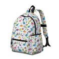 thumbnail image 2 of White Dinosaurs Landscapes Pattern Cute School Backpack with Padded Back and Adjustable Shoulder Straps 13.4"x11"x4.7", 2 of 5