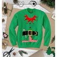 thumbnail image 2 of S4E Men's Elf Christmas Holiday Costume Crewneck Sweatshirt XX-Large Irish Green, 2 of 4